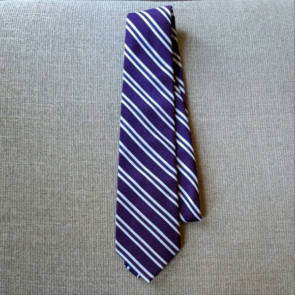 Purple stripe Jos A. Bank Tie - Picture 1 of 4